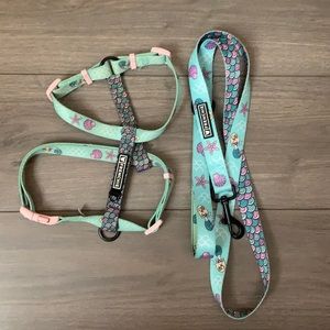 Frenchie bulldog mermaid harness and leash